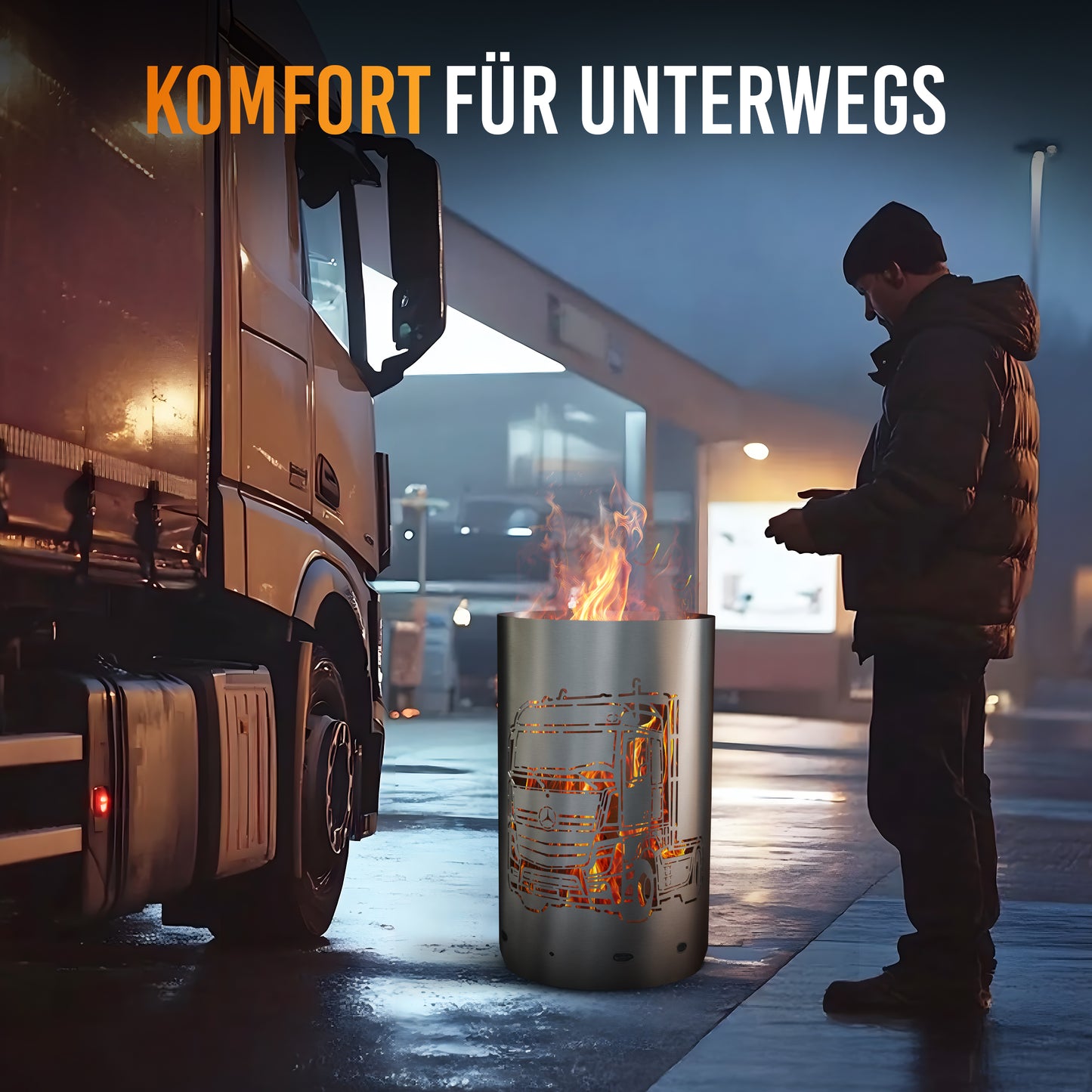Feuertonne / Feuerkorb - Mercedes Truck