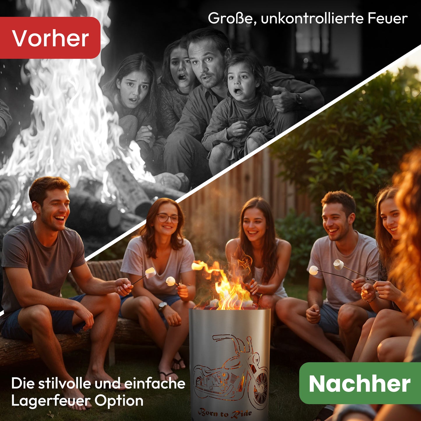 Feuertonne / Feuerkorb - Born to ride
