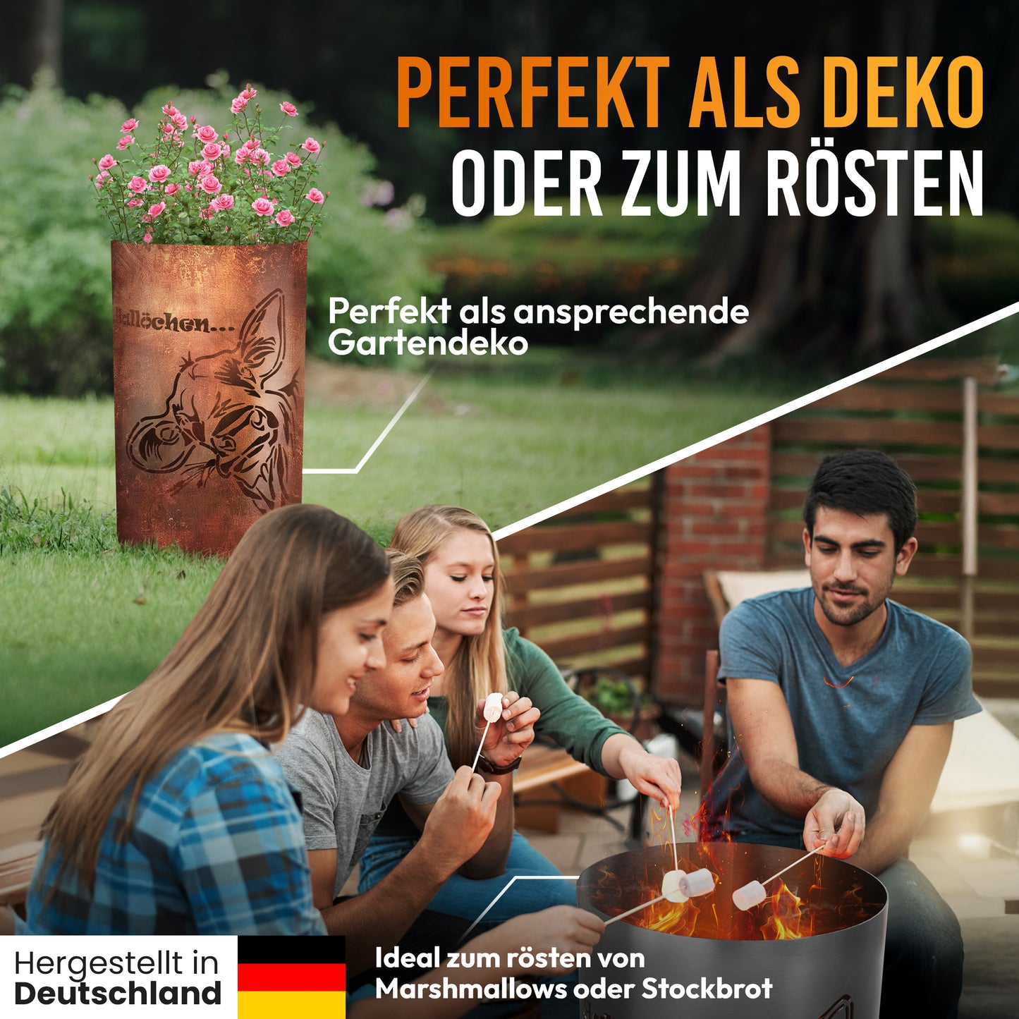 Feuertonne / Feuerkorb - Kuh Hallöchen