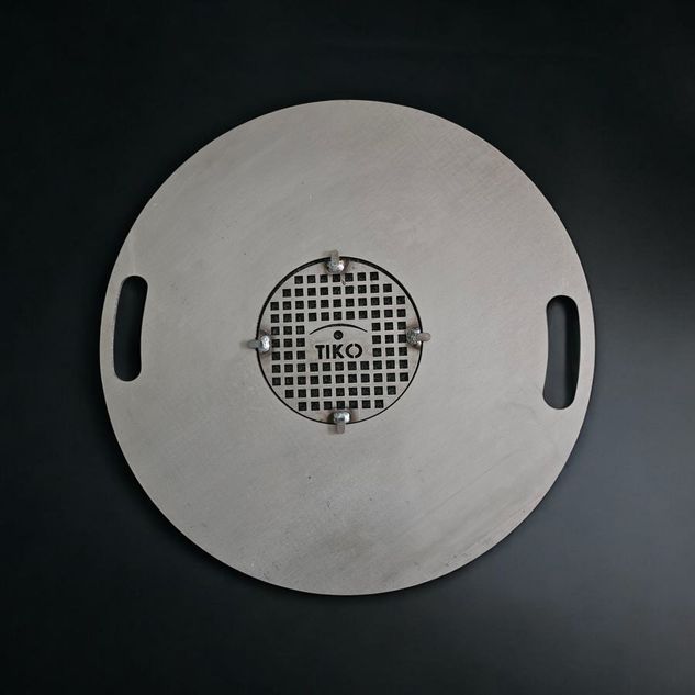 Grillplatte / Plancha inklusive Einlegerost für Feuerschale und Feuertonne im Durchmesser 80 cm