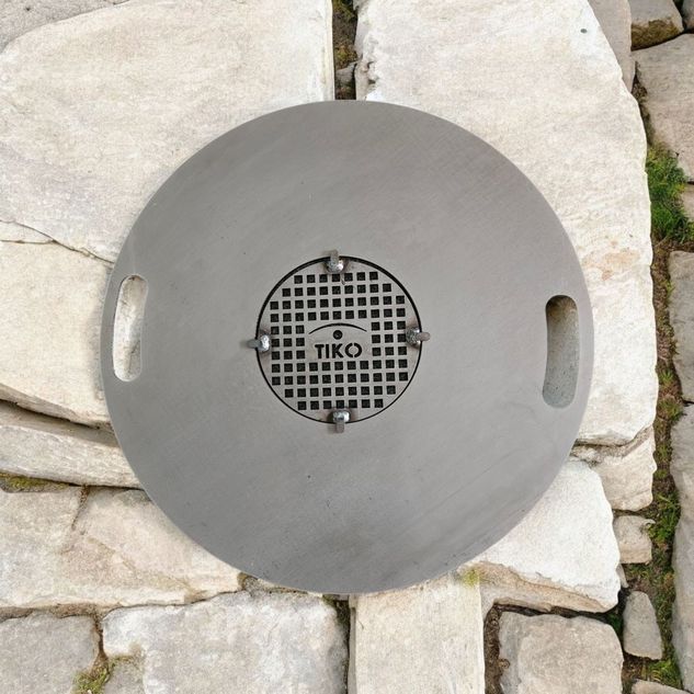 Grillplatte / Plancha inklusive Einlegerost für Feuerschale und Feuertonne im Durchmesser 80 cm