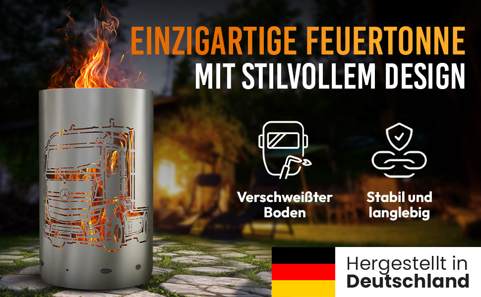 Feuertonne / Feuerkorb - Mercedes Truck