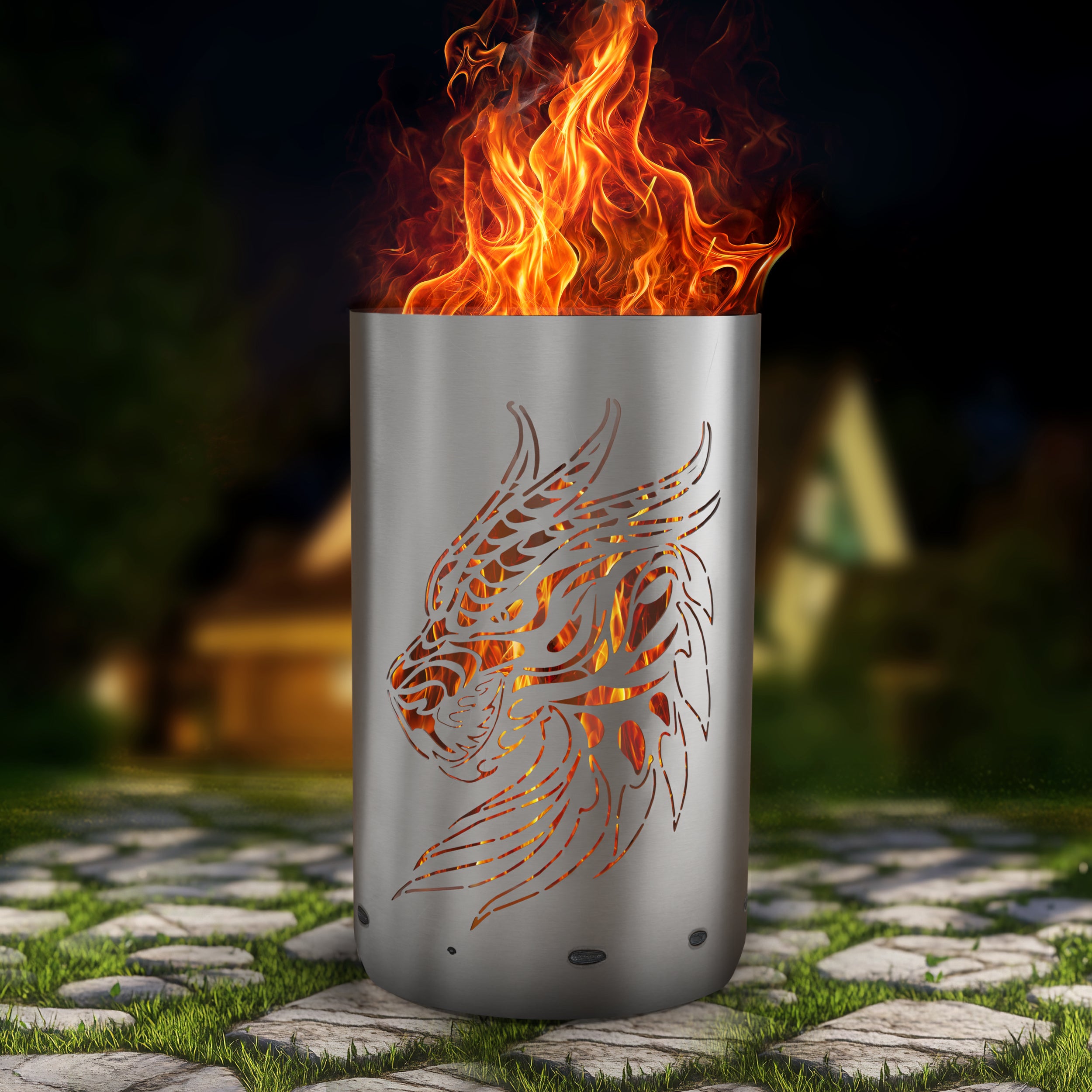 Kleine Feuertonne DRACHE Keltisch - - Kunst & Design Für