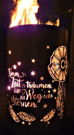 Feuertonne / Feuerkorb Zeit- Nimm dir Zeit zu träumen, es ist der Weg zu den Sternen