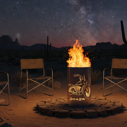 Feuertonne "Born to ride"