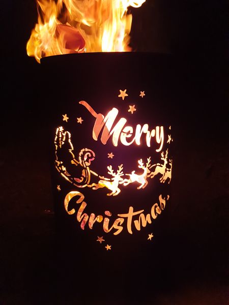 Feuertonne / Feuerkorb - Merry Christmas