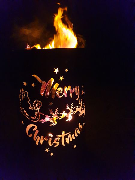 Feuertonne / Feuerkorb - Merry Christmas
