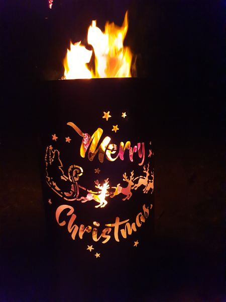 Feuertonne / Feuerkorb - Merry Christmas