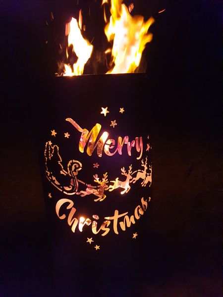 Feuertonne / Feuerkorb - Merry Christmas