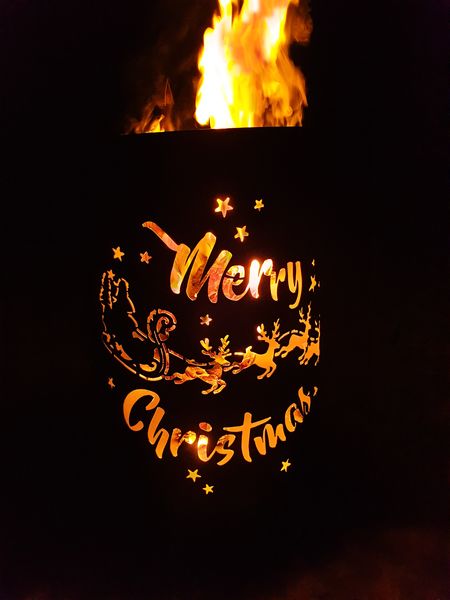 Feuertonne / Feuerkorb - Merry Christmas