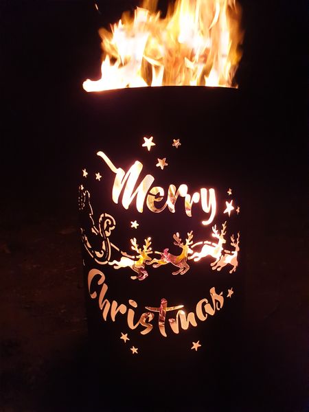Feuertonne / Feuerkorb - Merry Christmas