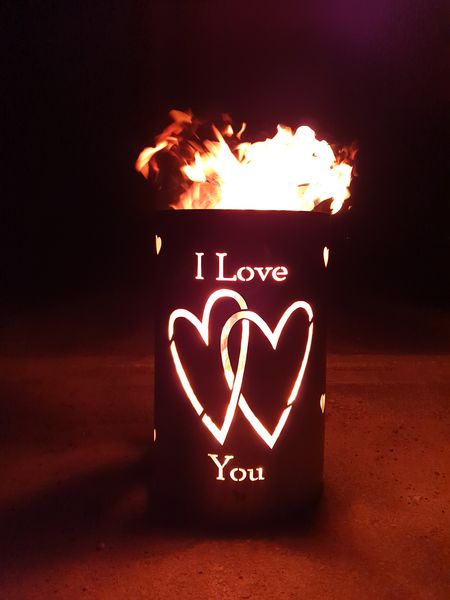 Feuertonne / Feuerkorb - I love you
