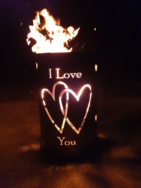 Feuertonne / Feuerkorb - I love you