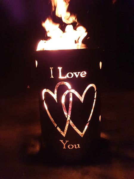 Feuertonne / Feuerkorb - I love you