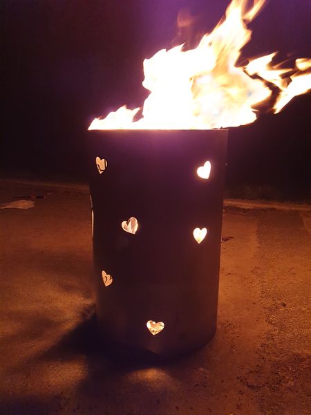 Feuertonne / Feuerkorb - I love you