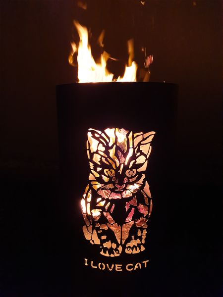 Feuertonne / Feuerkorb - Cat ( I love Cat )