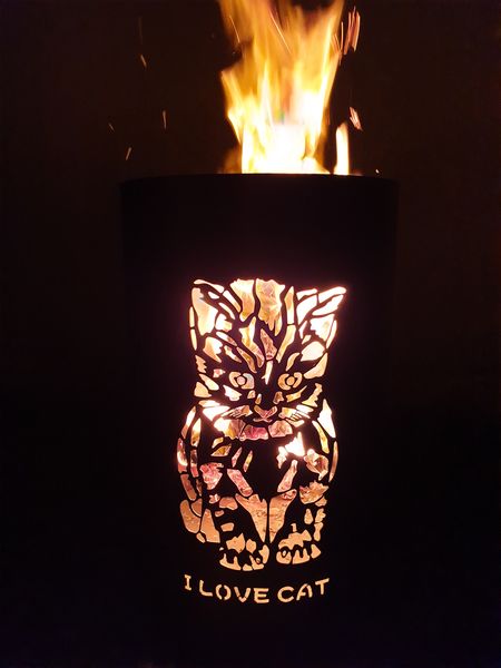 Feuertonne / Feuerkorb - Cat ( I love Cat )