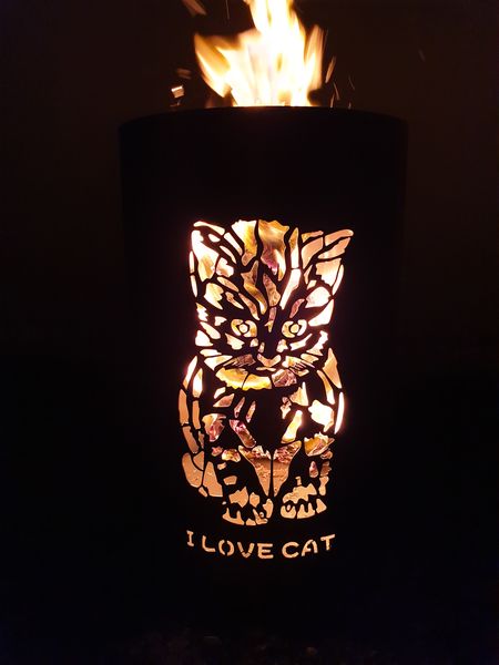 Feuertonne / Feuerkorb - Cat ( I love Cat )