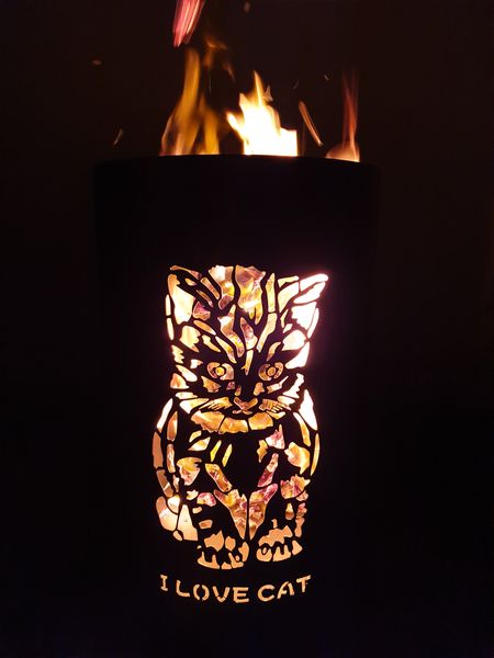 Feuertonne / Feuerkorb - Cat ( I love Cat )