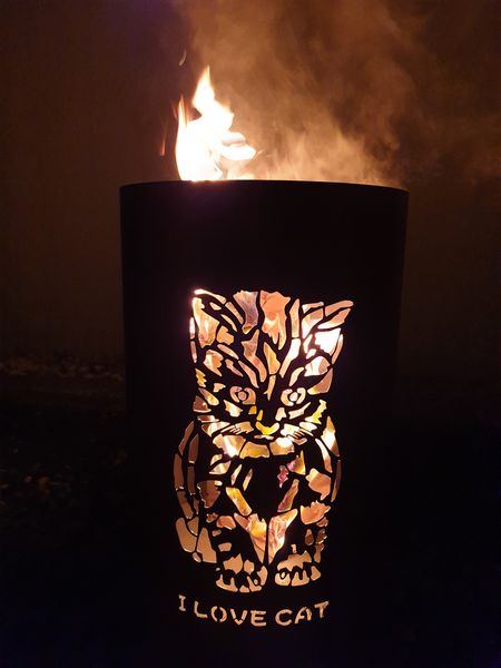 Feuertonne / Feuerkorb - Cat ( I love Cat )