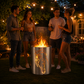 TiKo-Design® Feuertonne aus Stahl mit Pferdekopf Motiv