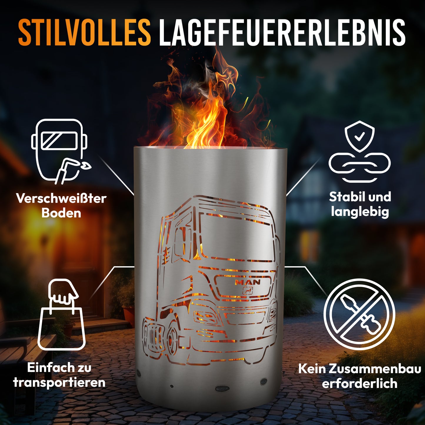Feuertonne / Feuerkorb - MAN Truck