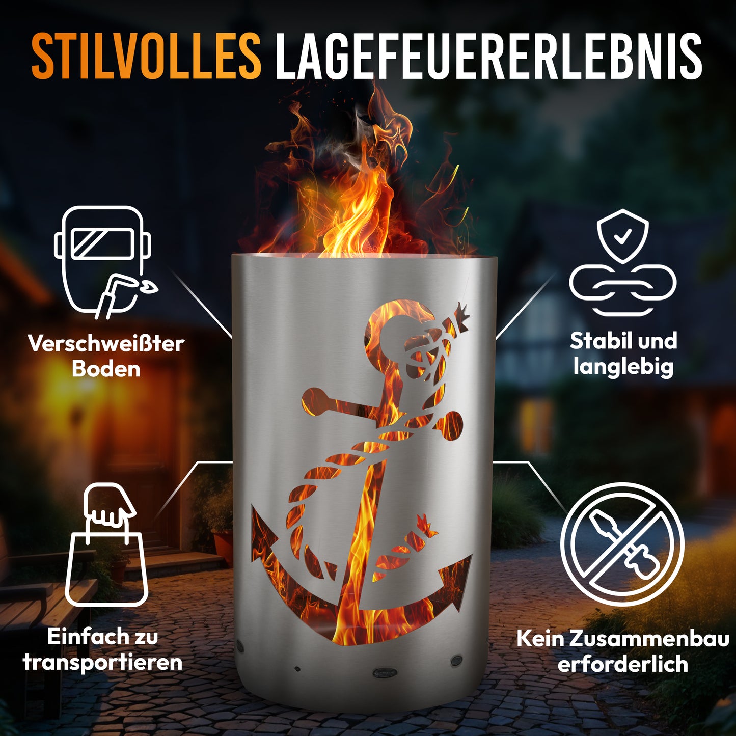 Feuertonne / Feuerkorb - Anker