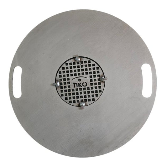 Grillplatte / Plancha inklusive Einlegerost für Feuerschale und Feuertonne im Durchmesser 60 cm