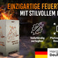 TiKo-Design Feuerkorb mit Chopper Motiv - Born to be wild - 2 Fach Laserung, Zerlegbar, Gartendekoration, Feuerkorb & Sitzgelegenheit
