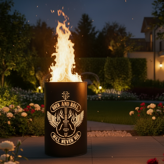 Feuertonne "Rock and Roll will never die"
