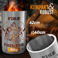 Feuertonne / Feuerkorb - Feuerwehrmann / Firefighter