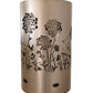 TiKo-Design® Motiv-Feuertonne mit Blumen – dekorative Feuerstelle aus Stahl