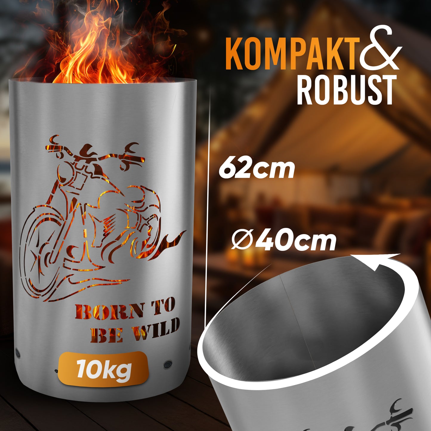 Feuertonne "Born to be wild"