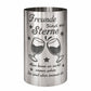 TiKo-Design® Feuertonne aus Stahl – „Freunde sind wie Sterne“
