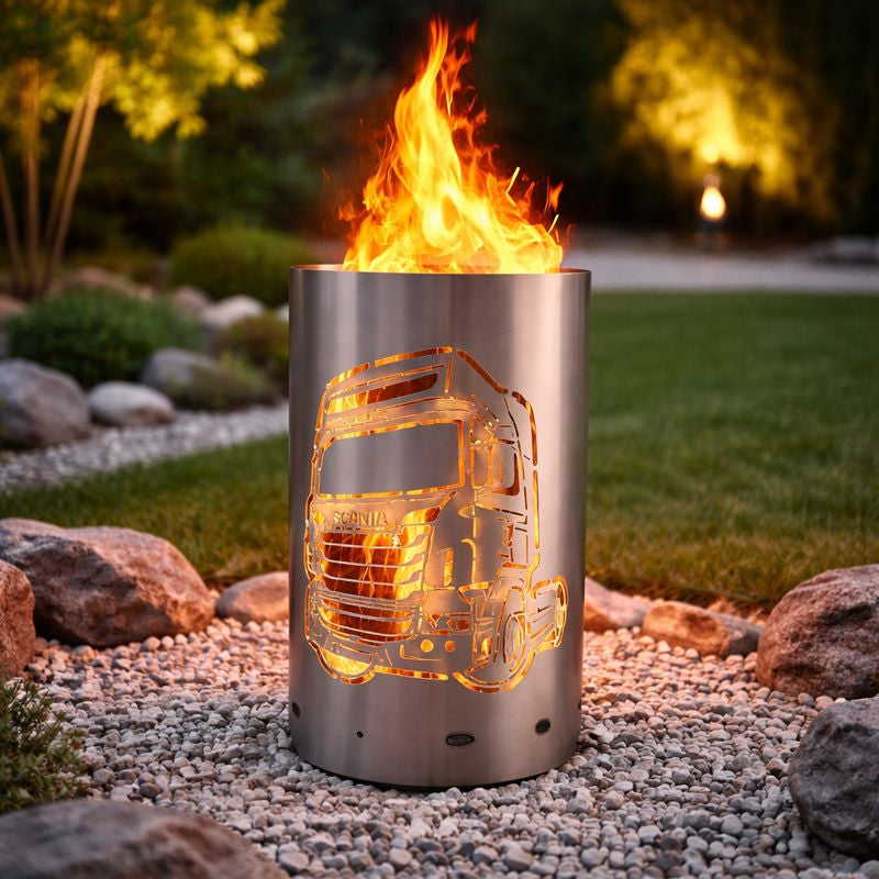 Feuertonne / Feuerkorb mit LKW Truck Motiv SCANIA