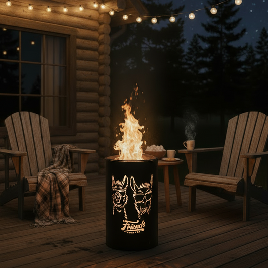 Feuertonne "Lama,  Friends Forever"