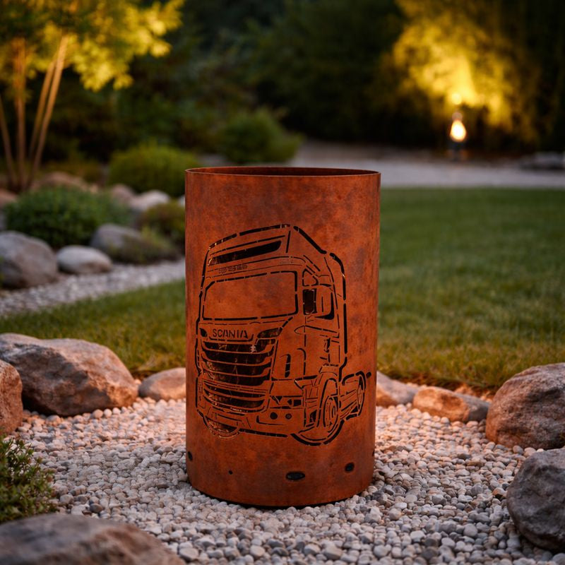 Feuertonne / Feuerkorb mit LKW Truck Motiv SCANIA