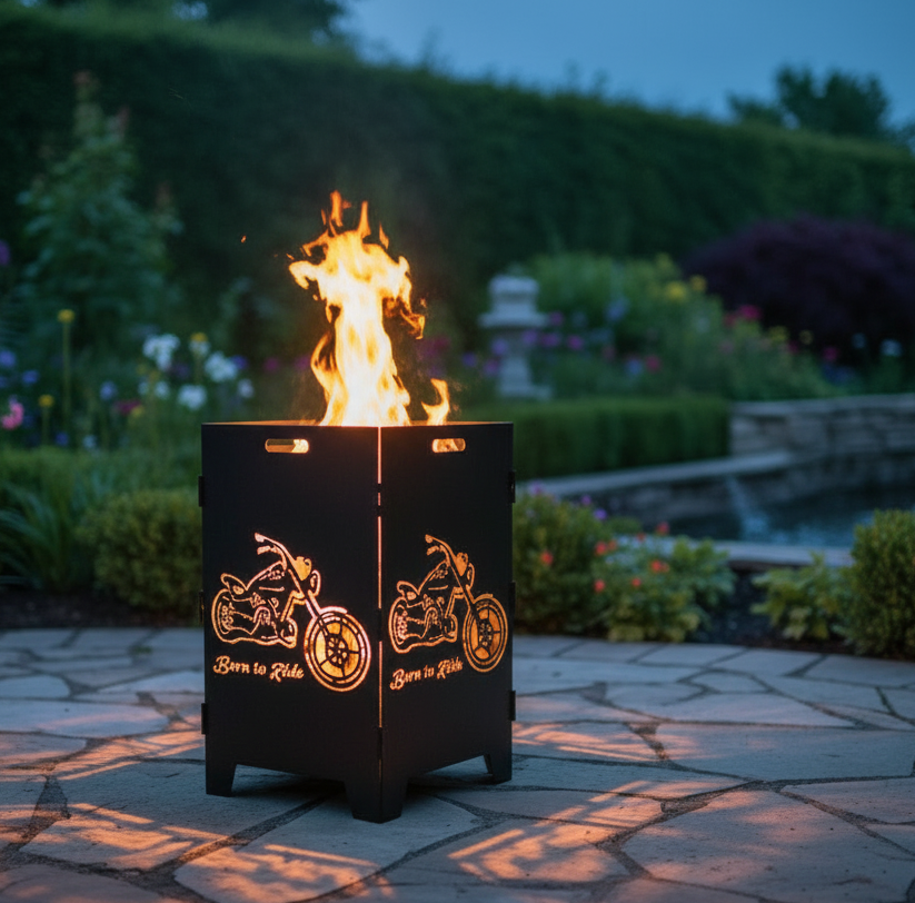 Feuerkorb "Born to ride"