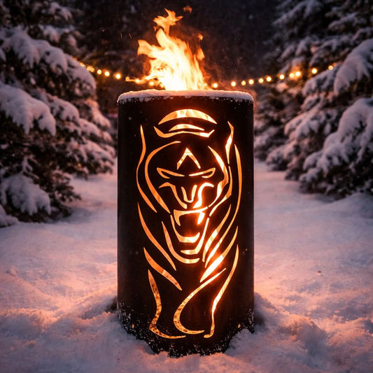 Feuertonne / Feuerkorb mit Tiger Motiv