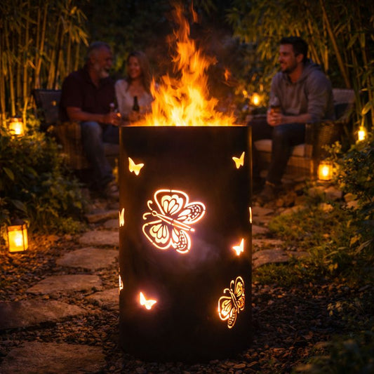 Feuertonne Schmetterling – Romantisches Gartenfeuer mit magischem Licht