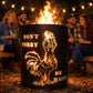 Feuertonne "Huhn:  Don`t worry, be happy"