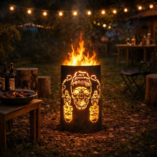 Feuertonne "Skull & Guns"