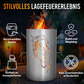 TiKo-Design® Feuertonne aus Stahl mit Pferdekopf Motiv