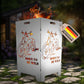TiKo-Design Feuerkorb mit Chopper Motiv - Born to be wild - 2 Fach Laserung, Zerlegbar, Gartendekoration, Feuerkorb & Sitzgelegenheit