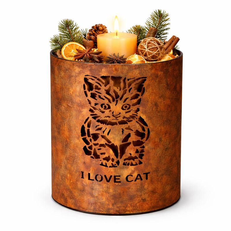 Feuertonne "I love Cat"