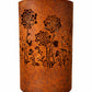 TiKo-Design® Feuertonne Blumen in Edelrost-Optik – dekorative Feuerstelle für den Garten 🌸🔥