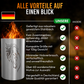 TiKo-Design® Feuertonne aus Stahl mit Pferdekopf Motiv