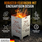 TiKo-Design Feuerkorb mit Chopper Motiv - Born to be wild - 2 Fach Laserung, Zerlegbar, Gartendekoration, Feuerkorb & Sitzgelegenheit