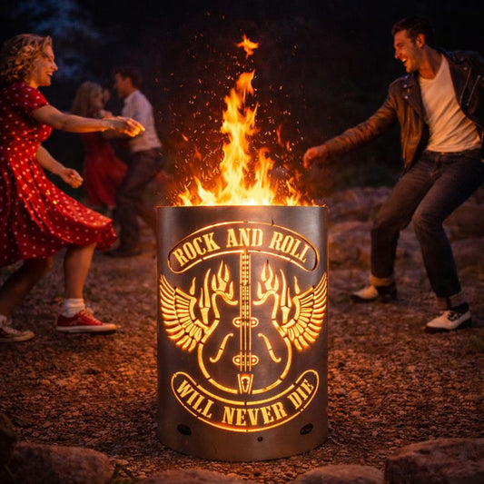 Feuertonne "Rock and Roll will never die"