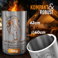 TiKo-Design® Feuertonne aus Stahl mit Pferdekopf Motiv